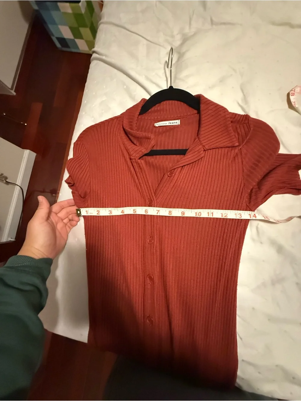 Reformation Rust Ribbed Midi Dress - Picture 3 of 5